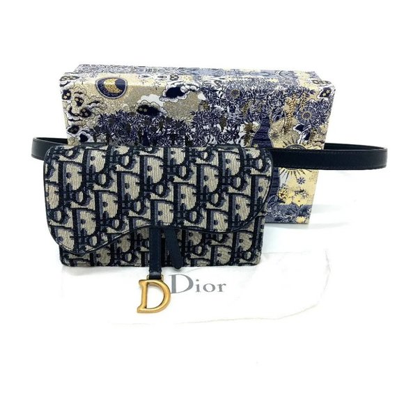 Auth CHRISTIAN DIOR S5619CTZQ_M928 Oblique Trotter Saddle belt pouch Waist pouch - Picture 1 of 14
